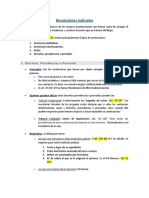 Resoluciones Judiciales: 1. Decretos, Providencias o Proveido