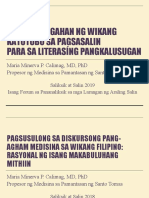 Ang Kahalagahan NG Wikang Katutubò Sa Pagsasalin para Sa Literasíng Pangkalusugan