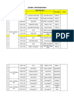 Jadwal Pertandingan: No Tanggal Waktu Pertandingan Keterangan Catatan