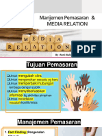 Manjemenpemasaran & Media Relation: By: Roni Mulyana S.I.Kom, M.I.Kom, Ci