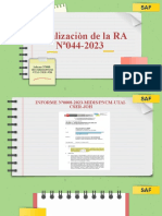 Socializaciòn de La RA N 044-2023: Informe N 0008-2023-MIDIS/PNCM - Utai-Cser-Joh