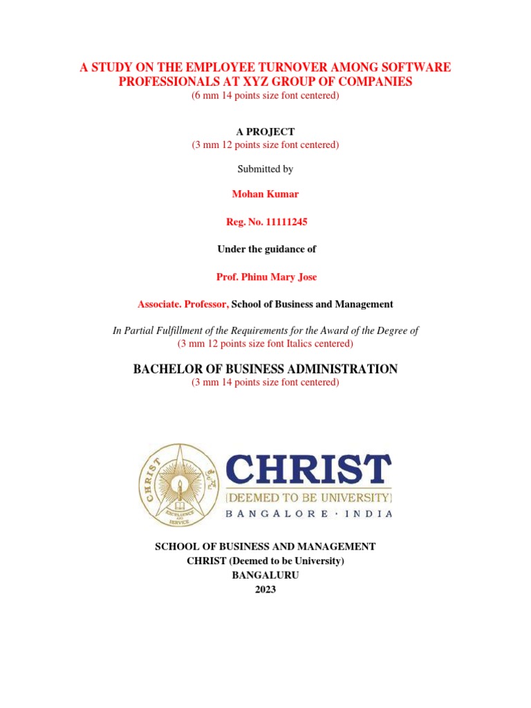 Final Research Project Report Format - 2022 - 2023 | PDF | Educational ...