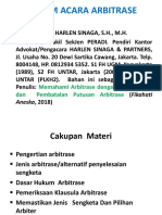 Hukum Acara Arbitrase: Advokat, Wakil Sekjen Peradi. Pendiri Kantor