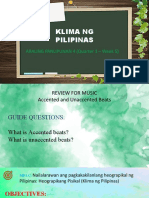 Klima NG Pilipinas: ARALING PANLIPUNAN 4 (Quarter 1 - Week 5)