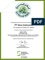 Greenlabel Certificate 2018-2019