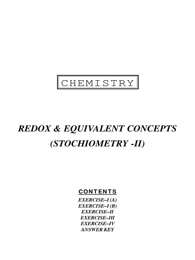 Redox and Equivalent Concepts in Chemistry | PDF | Chemistry | Titration