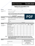 Recommendation Form 2010