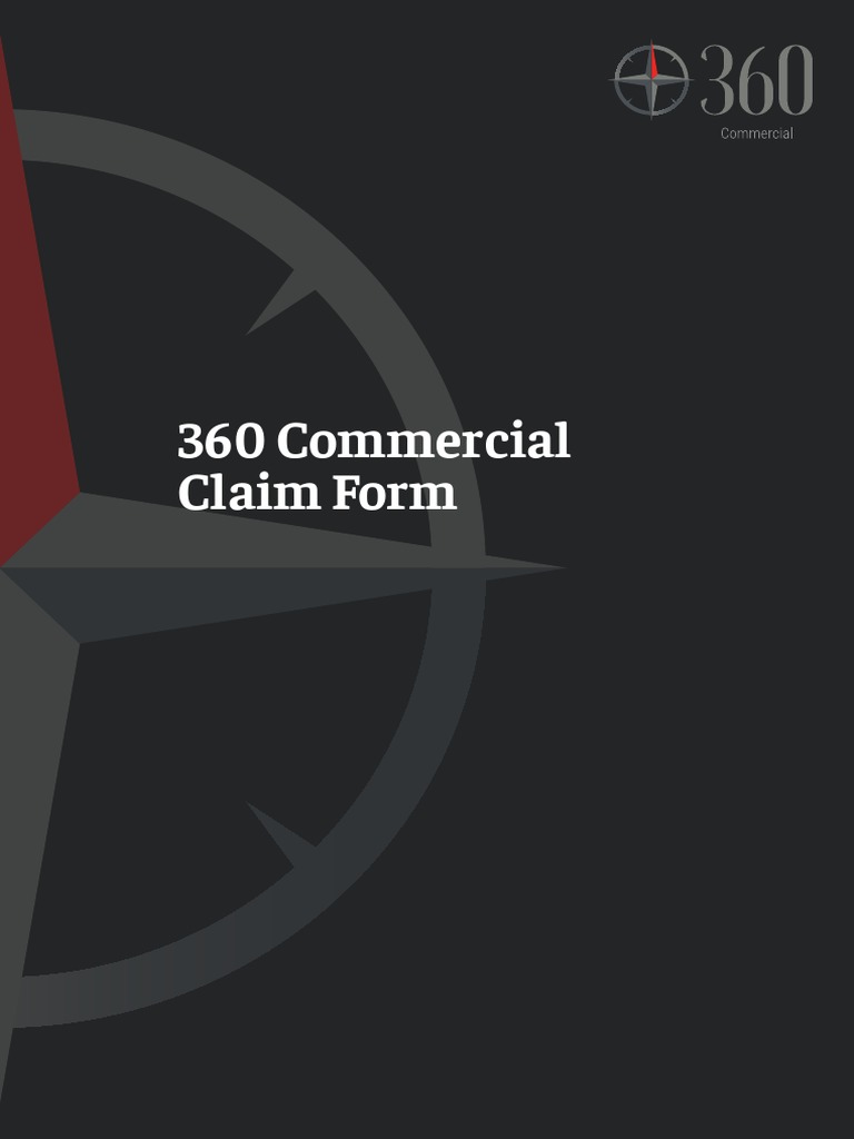360 Commercial Claim Submission Guide | PDF | Insurance | Privacy