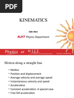 Kinematics: Physics Department