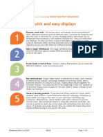 20 Ideas For Quick and Easy Displays: © WWW - Teachit.co - Uk 2020 36326 Page 1 of 4
