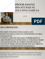 Programang Ipinatupad Ni Pangulong Garcia Q3 AP JIA