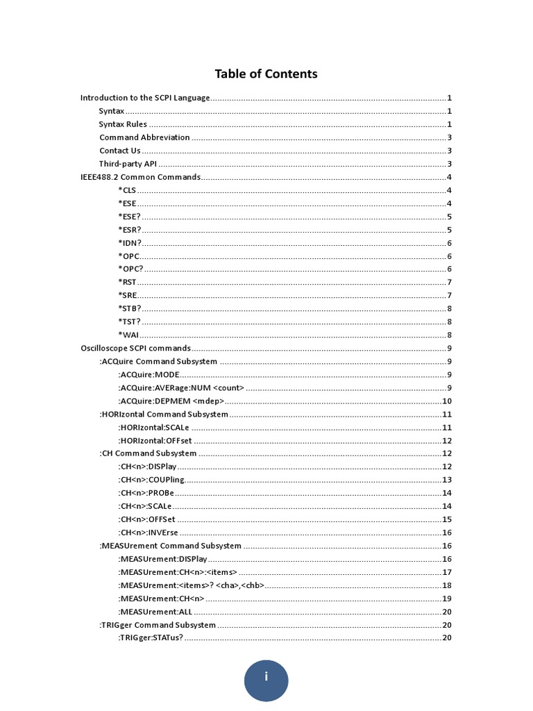 SCPI Language Overview and Commands | PDF | Video | Parameter (Computer ...