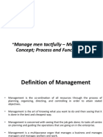 Tactfully Manage Men - Concepts, Process & Functions