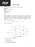 Experiment #2 Multistage Amplifiers: Objective