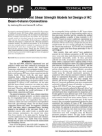 Probabilistic Joint Shear Strength Models For Design of RC Beam-Column Connections