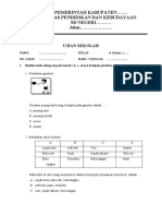 Soal Ujian Sekolah SD Pjok 2021