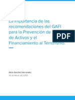 Importancia de las recomendaciones del GAFI para la PLAFT