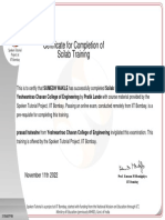 Certificate For Completion of Scilab Training: November 11th 2022