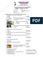 Ulangan IPA KD 3.2 Adaptasi Bab 2