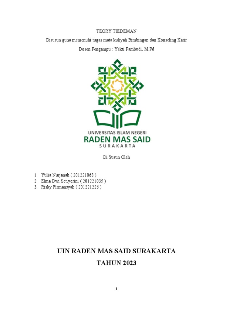 Teori Karir Tiedeman dan O'Hara | PDF