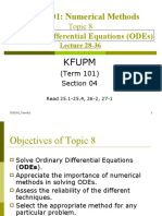 Se301: Numerical Methods: Ordinary Differential Equations (Odes)