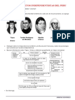 Tema: Moviminetos Independentistas Del Peru: Túpac Amaru Toribio Rodríguez de Mendoza Hipólito Unánue José Olaya