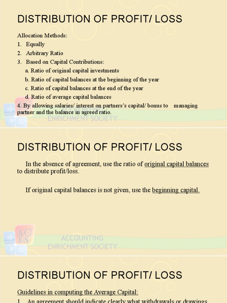 Distribution of Profit | PDF | Partnership | Net Income