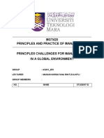 MGT420 Principles Challenges For Management in A Global Environment