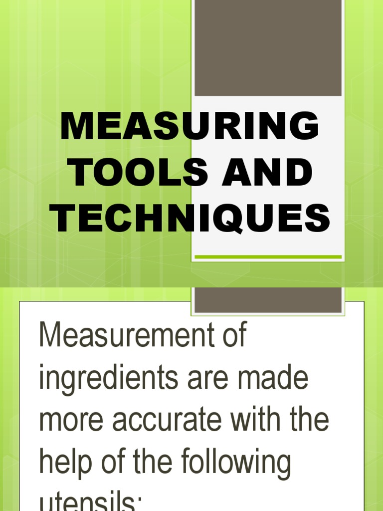 Measuring Tools for TLE Grade 7 | PDF