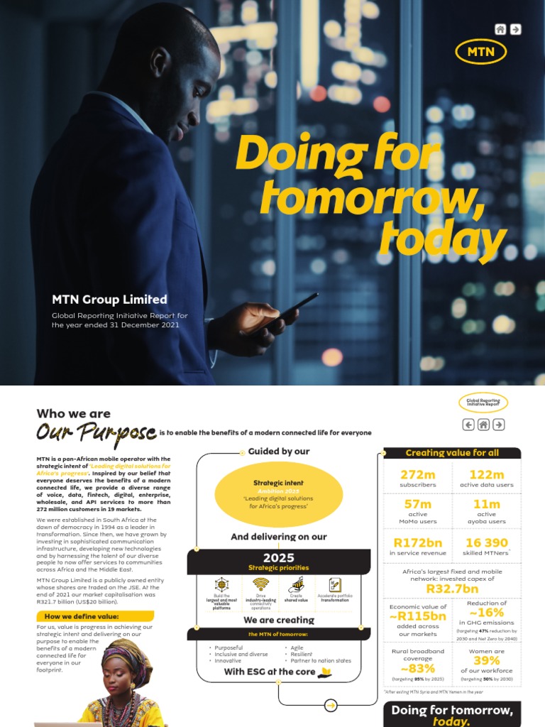 MTN Group Limited Global Reporting Initiative Report For The Year