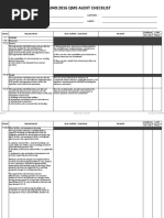 Iatf 16949:2016 Qms Audit Checklist