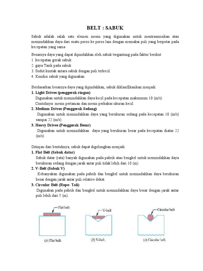 Minggu 3 Elemen Mesin Ii Belt Pdf