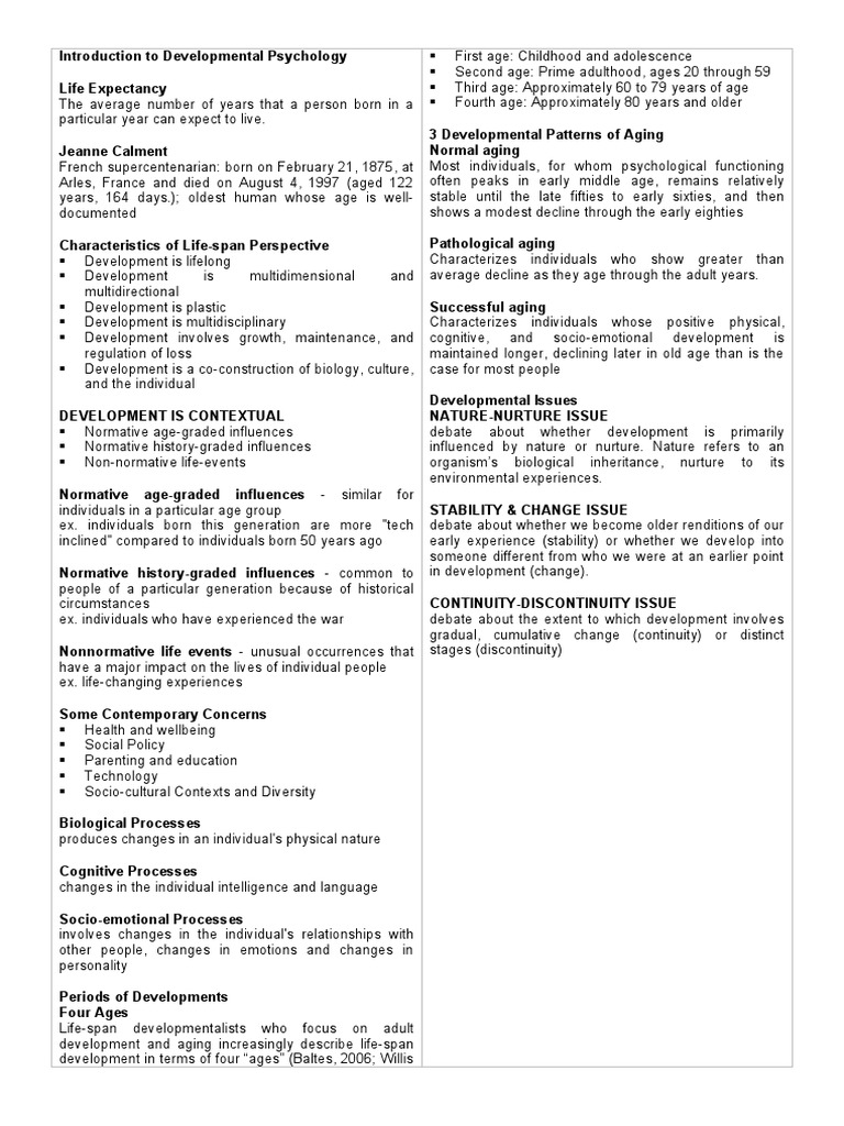 Developmental Psychology Reviewer | PDF | Genetics | Phenotype