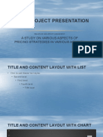 Final Project Presentation: A Study On Various Aspects of Pricing Strategies in Various Airlines