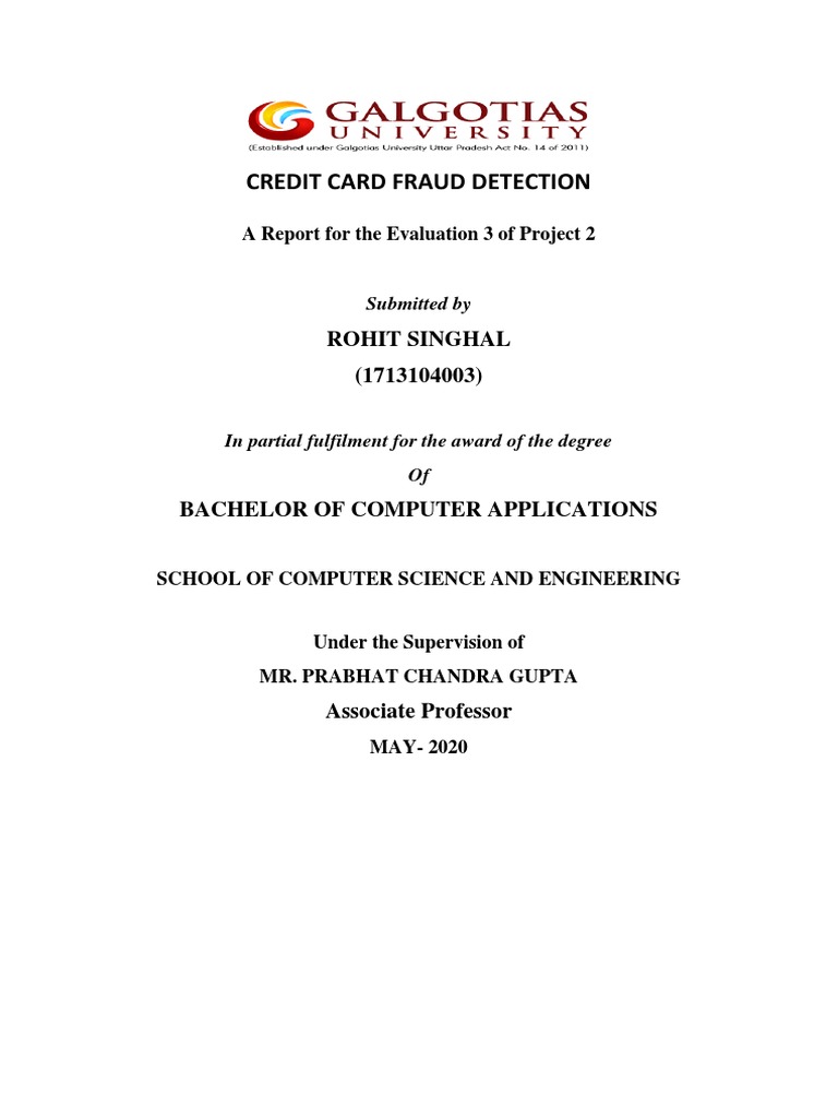 Credit Card Fraud Detection Report | PDF | Receiver Operating ...