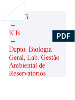 Ufmg ICB Depto. Biologia Geral, Lab. Gestão Ambiental de Reservatórios