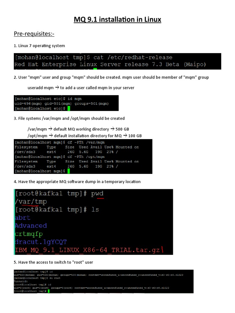 Installing IBM MQ 9.1 on Linux | PDF | Business