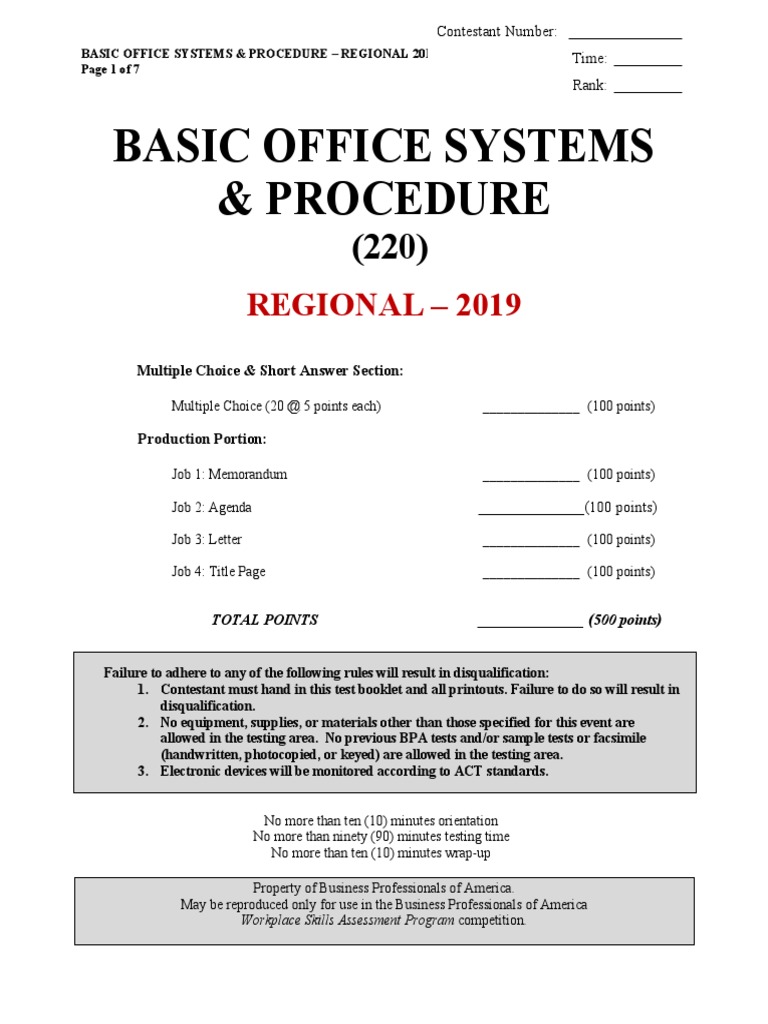 220Basic Office Systems and Procedures R 2019 PDF