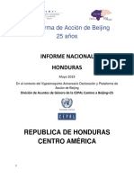 Informe Nacional de Honduras para La Plataforma de Beiging