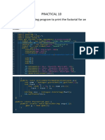 PRACTICAL 10 (Java)