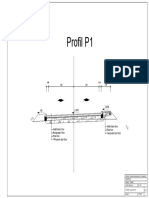 Profil P1: Predmet: Gradske Saobraćajnice I Saobraćaj Investitor: Objekat: Tribine Crtež: Profil P1 M-1:50