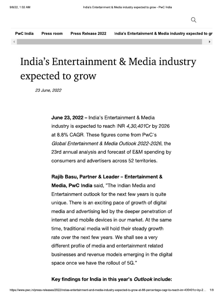 PWC Industry Report PDF