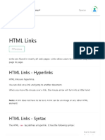 HTML Links Hyperlinks