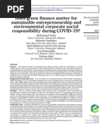 Sadiq 2022 - Does Green Finance Matter For Sustainable Entrepreneurship and Environmental Corporate Social Responsibility During COVID-19