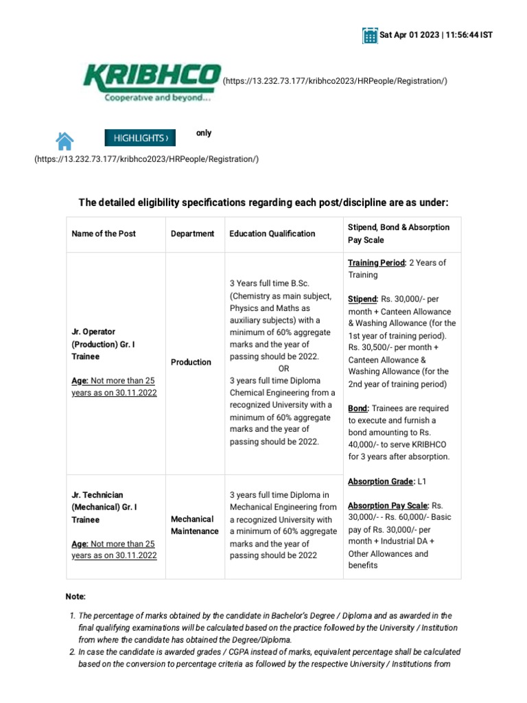 Welcome To Kribhco Pdf Academic Degree Online And Offline
