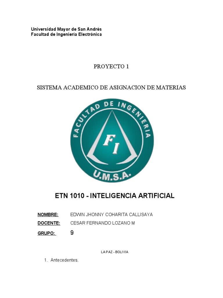 Avance 1 Proyecto 1 | PDF | Informática