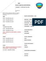 PLANEJAMENTO AVENTUREIROS 2023 - PRIMEIRO SEMESTRE.