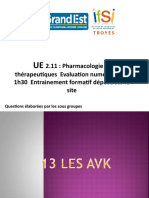 2.11: Pharmacologie Et Thérapeutiques Evaluation Numérique de 1h30 Entrainement Formatif Déposé Sur Le Site