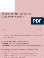 Physiotherapy Following Caesarean Section