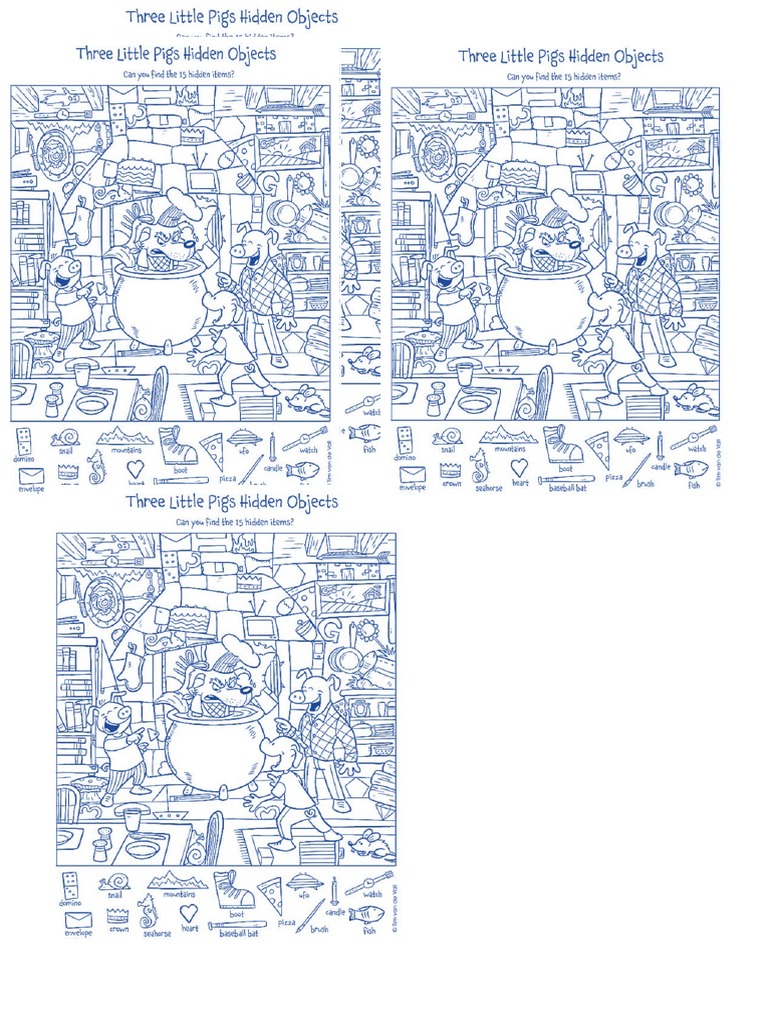 Hidden Object Little Pigs | PDF